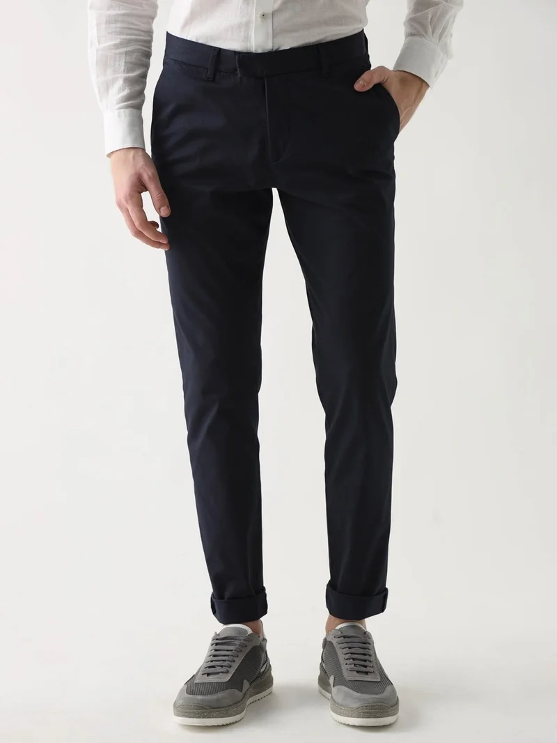 دوفي Navy Blue Men's Plus Size Trousers