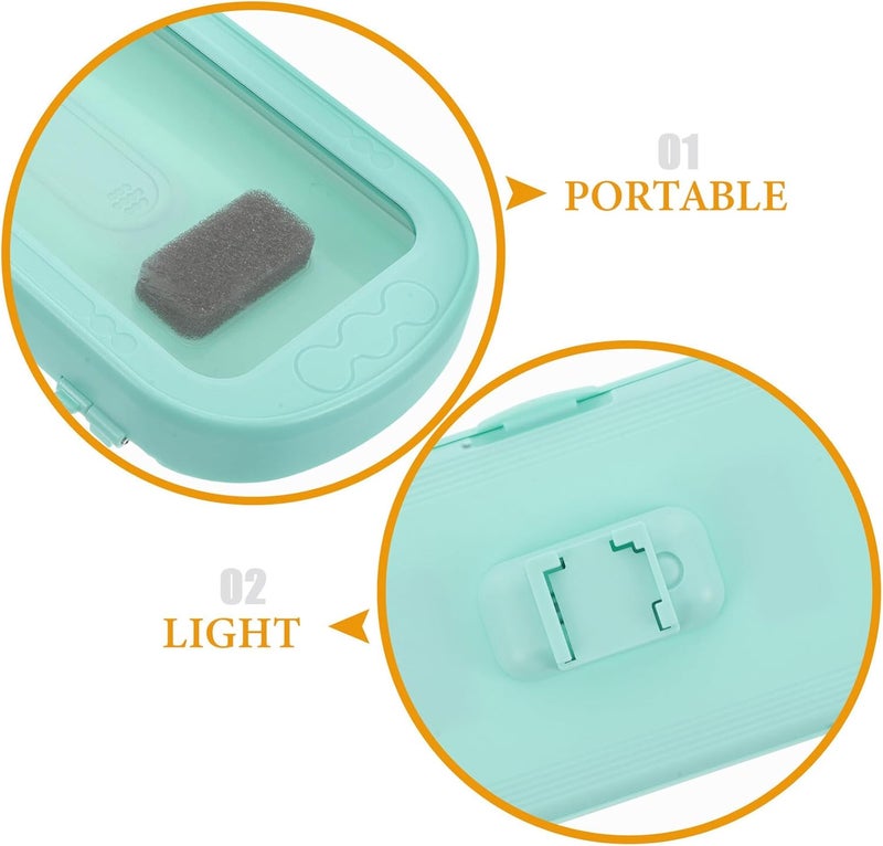 Waterproof Wall-Mounted Shower Phone Holder Box with 360° Rotation and Foldable Design, Touchscreen Compatible Cell Phone Case for Bathroom and Kitchen, Mint Green - Image 3