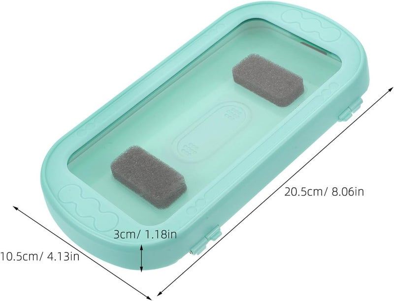 Waterproof Wall-Mounted Shower Phone Holder Box with 360° Rotation and Foldable Design, Touchscreen Compatible Cell Phone Case for Bathroom and Kitchen, Mint Green - Image 2