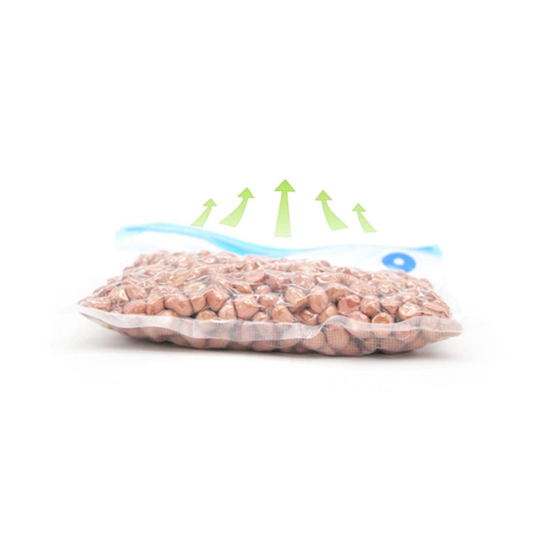 Reusable Vacuum Compression Bags For Food Storage 12pcs 22x21x0 26cm With Clips - Image 2