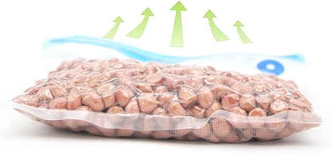 Reusable Vacuum Compression Bags For Food Storage 12pcs 22x21x0 26cm With Clips - Image 1