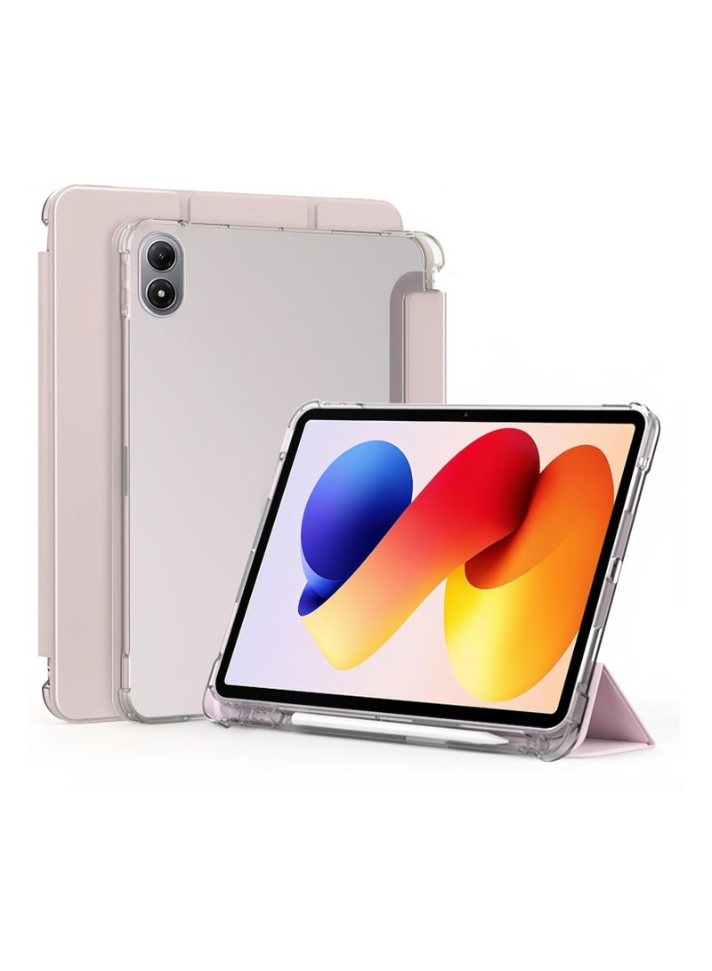 Tablet Case Compatible with Xiaomi Redmi Pad 2 Pro 2025 12.1-inch Slim Shockproof Protection Smart Matte Semi-Transparent Case Features Pen Holder, Auto Wake/Sleep Function