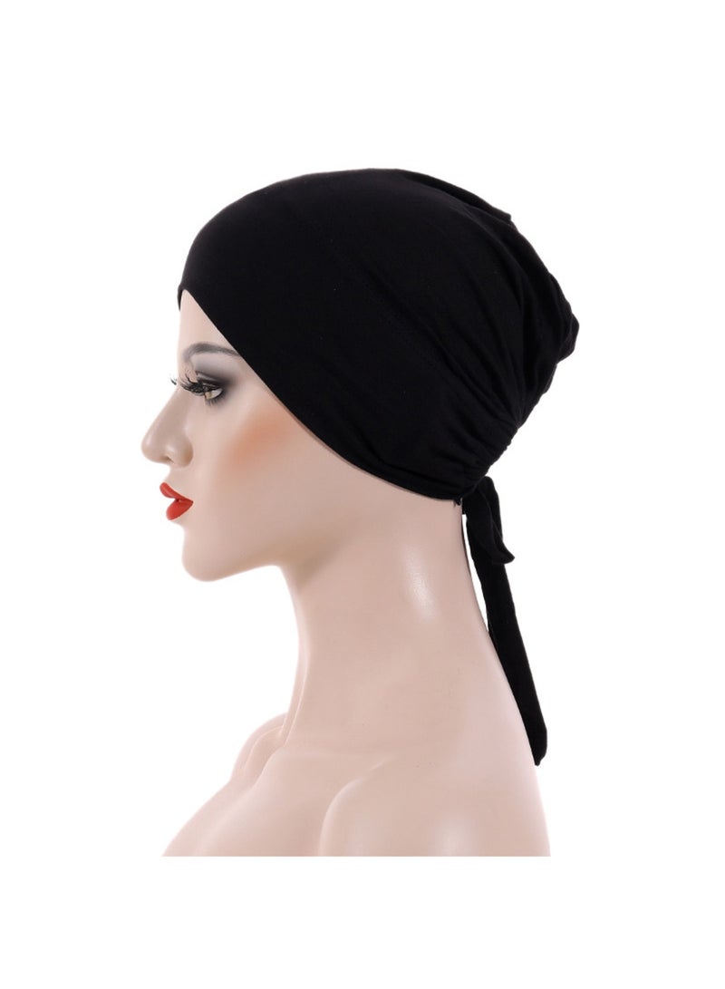 3PCS Women Hijab Undercap Under Scarf Hijab Cap With Tie-Back Inner Under Scarf Hat Turban - Image 5