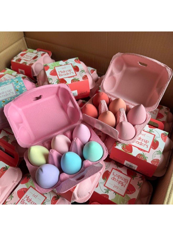 طقم بيوتي بلندر 6 قطع مع علبة تخزين أنيقة | إسفنجات مكياج متعددة الأشكال للفاونديشن، الكونسيلر، والكنتور | خامة ناعمة خالية من اللاتكس للاستخدام الجاف والمبلل | طقم أدوات تجميل احترافي. - Image 3