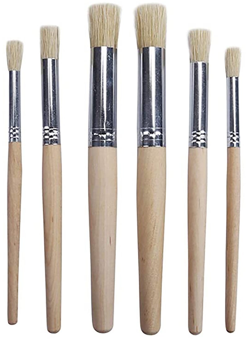 Generic Acrylic Paint Brush, Chalk Brushes, Painting Brush, Round Chalk Paint Brushes Paint Chip Brushes Painting Brushes with Wood Handle for Acrylic Watercolor Oil Painting  - Image 1