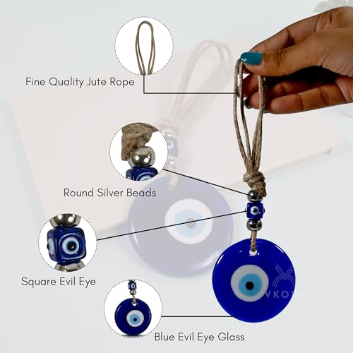 VKORA Handmade Turkish Evil Eye Hanging with Beads for Decoration of Home Shop Office Garden (2SB6) - Image 3