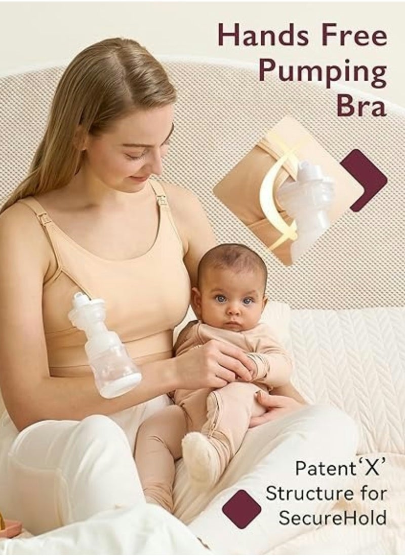 Lupantte Hands Free Pumping Bra, Breast Pump Bra, Adjustable for Holding Breast Pumps, Pumping & Nursing Bra in One  - Image 4