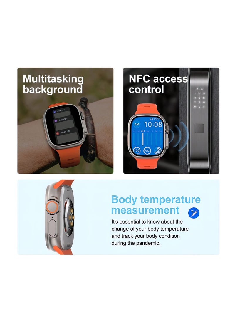 Generic - DT8 Ultra Wear Pro Smart Watch Sport Version 2.0 Inch HD Full Screen Wireless Charging - Image 1