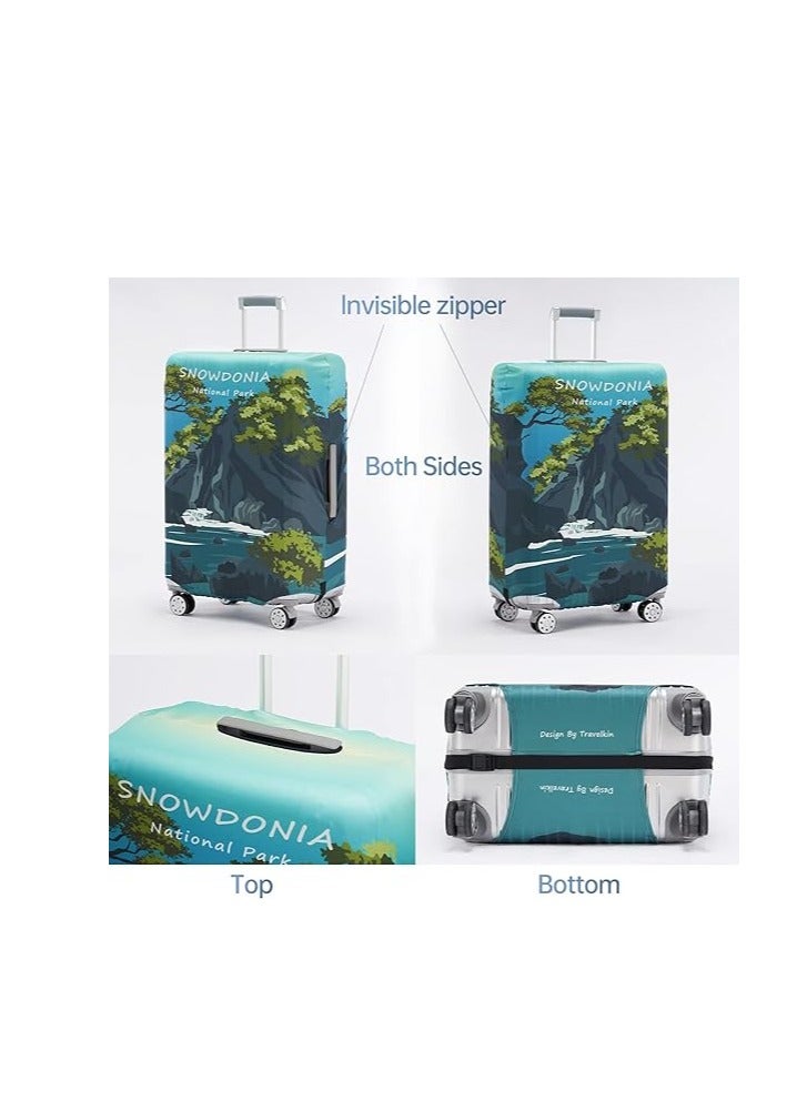 Excefore غطاء حقائب قابل للغسل غطاء حقيبة مضاد للخدش واقي حقيبة يناسب حقائب 22-25 بوصة - Image 3