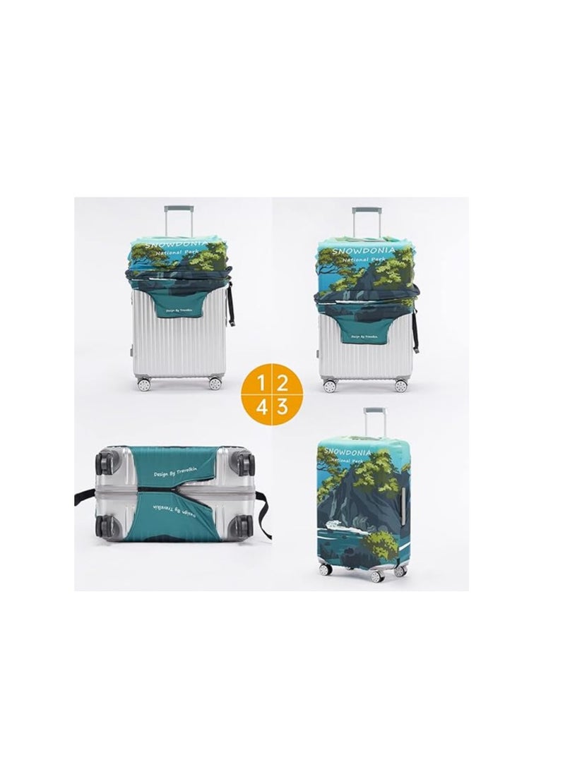 Excefore غطاء حقائب قابل للغسل غطاء حقيبة مضاد للخدش واقي حقيبة يناسب حقائب 22-25 بوصة - Image 5