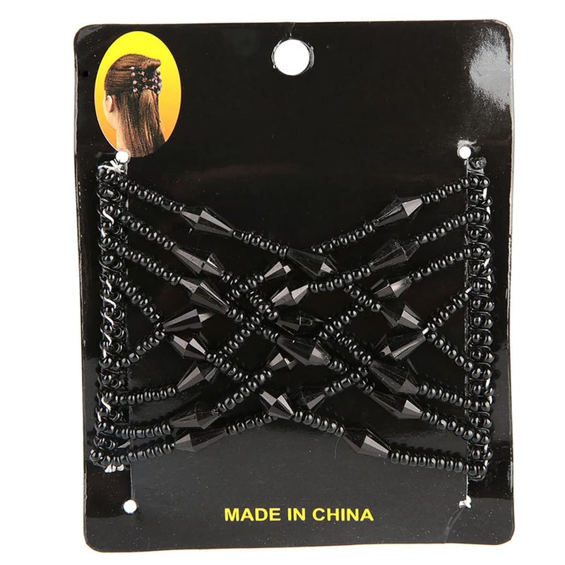 YUYTE Stretchy Comb Clip Magic Hair Combs Vintage Stretchy Comb Clip Stretchable Hairpin Accessory Black