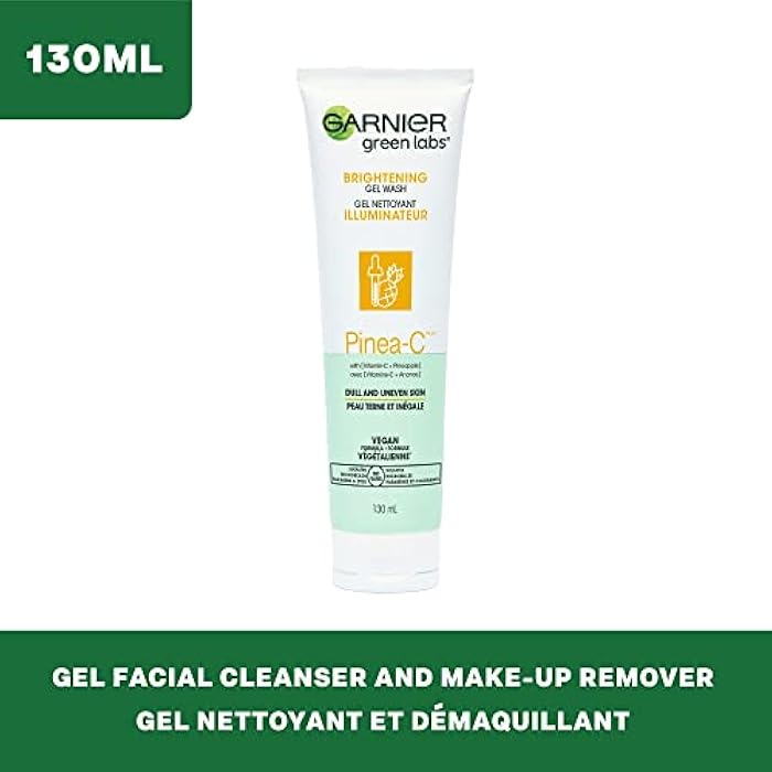 Garnier SkinActive Green Labs Brightening Gel Washable Cleanser with Vitamin C and for Dull and Uneven Skin 4.4 Packaging May Vary, Pinea-C, Pineapple, 13.2 Fl Oz - Image 3