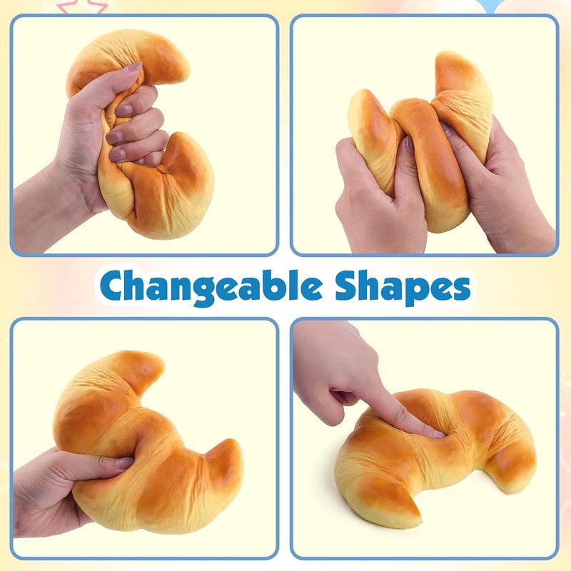 Anboor Slow Rising Squishy Toys for Kids - Bread, Croissant & Food-Themed Stress  Relief - Image 4