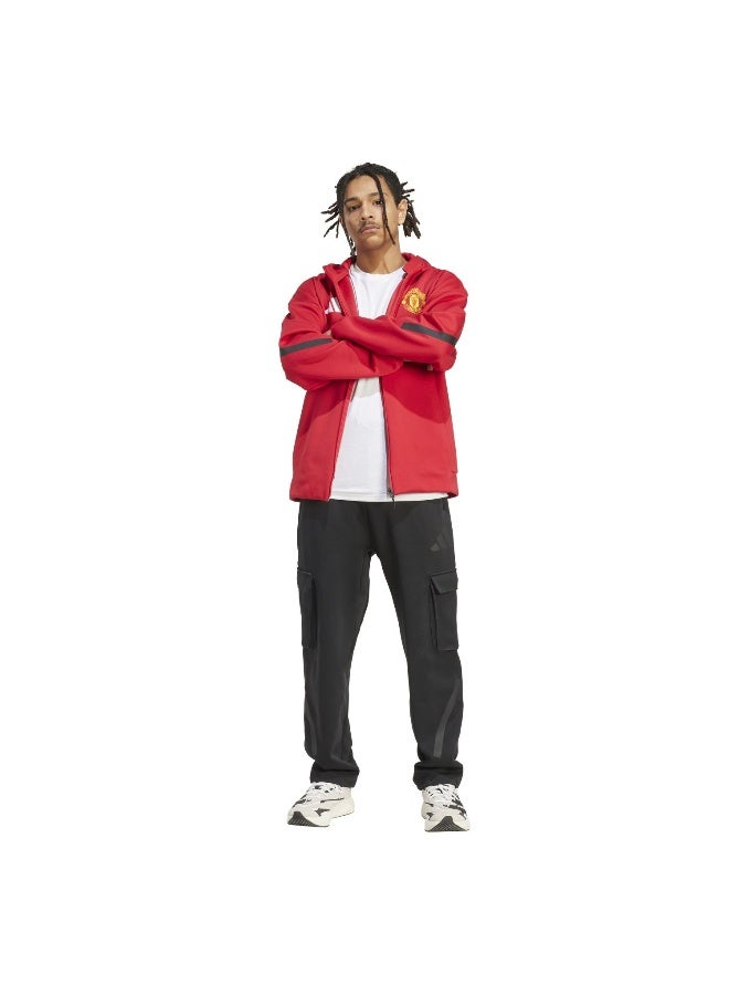 Adidas Mufc Anth Jkt Red Football Track Tops For Men XS - Image 5
