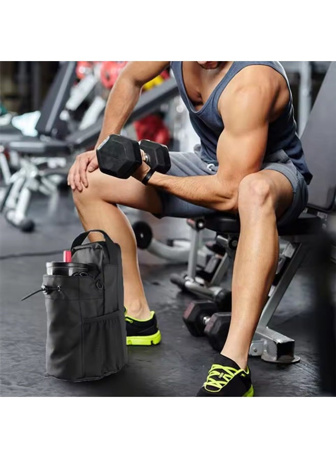 Multi-Purpose Gym & Travel Bag, 27x13x11cm – Shoulder & Hand Carry with Bottle Holders, Phone Pocket, Inner Zip Pocket, Magnetic Closure & Adjustable Strap - Image 2