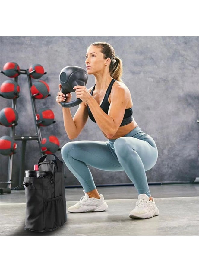 Multi-Purpose Gym & Travel Bag, 27x13x11cm – Shoulder & Hand Carry with Bottle Holders, Phone Pocket, Inner Zip Pocket, Magnetic Closure & Adjustable Strap - Image 4