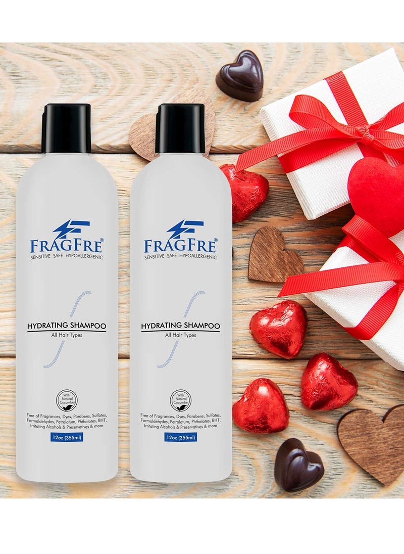 FRAGFRE Hydrating Sensitive Skin Shampoo 12 oz - Sulfate-Free, Fragrance-Free, Paraben-Free, Color-Safe, Hypoallergenic, Mild Hair Cleanser - Gluten-Free, Vegan, Cruelty-Free, With Natural Cucumber  - Image 4