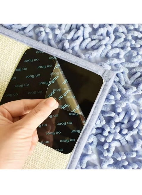 12-Pack Rug Pad Grippers Carpet Square Tape Double Sided Non-Slip Rug Pads Stoppers Grip Corner No Sliding and Curling Prevent Sliding for Tile