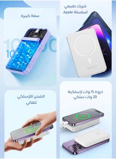 AOLON Aolon Magnetic Wireless Charging Mini Power Bank 10000 mAh White  - Image 2