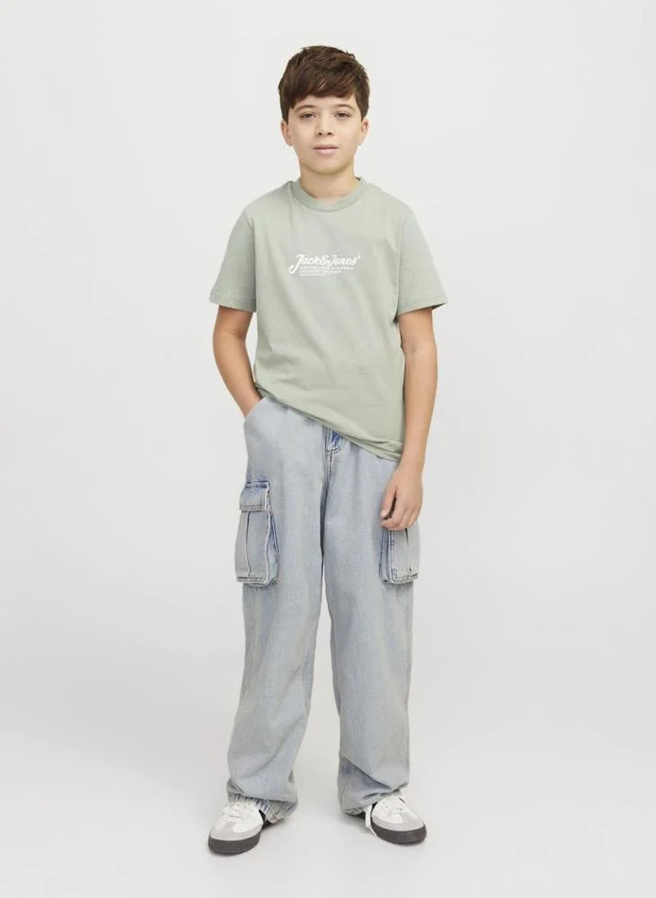جاك وجونز جونيور Kids Jjialex Jjcargo Pocket Detailed Jeans