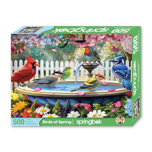 Springbok Birds of Spring 500 Piece Puzzle for Adults Features North American Wildbirds - Image 5