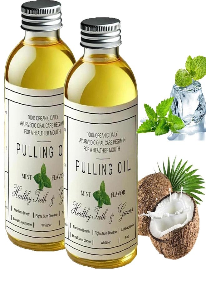 zdiwond Coconut Oil Pulling for Teeth Whitening-Cocofresha Powerful Organic Coconut Peppermint Pulling Oil for Teeth and Gums, Pure Mouthwash Mint Freshness, Natural Cleanse, 4 Oz (2) - Image 1