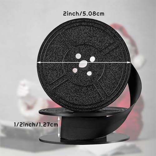 Jecery 2 Pairs Universal Typewriter Ribbon Portable Vintage Manual Typewriter Black Calculator Ribbon Replacement Pack Compatible with Most Vintage Typewriters - Image 3