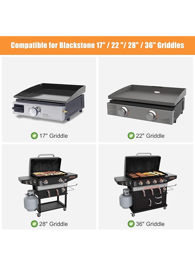 إيروريكس وعاء تجميع الشحوم لشواية بلاكستون بديلة لشواية بلاكستون الاحترافية ذات السطح المسطح مقاس 17 و22 و28 و36 بوصة - Image 3