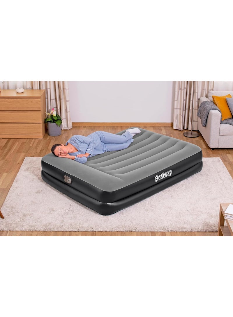 Bestway 67403 Queen Inflatable Air Mattress, Portable Air Bed for Indoor & Outdoor Camping, Black, Queen Size - Image 2