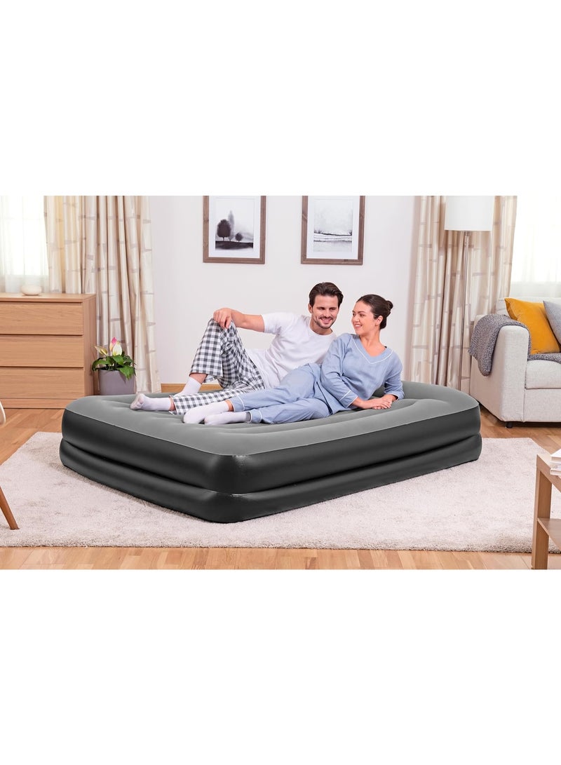 Bestway 67403 Queen Inflatable Air Mattress, Portable Air Bed for Indoor & Outdoor Camping, Black, Queen Size - Image 5