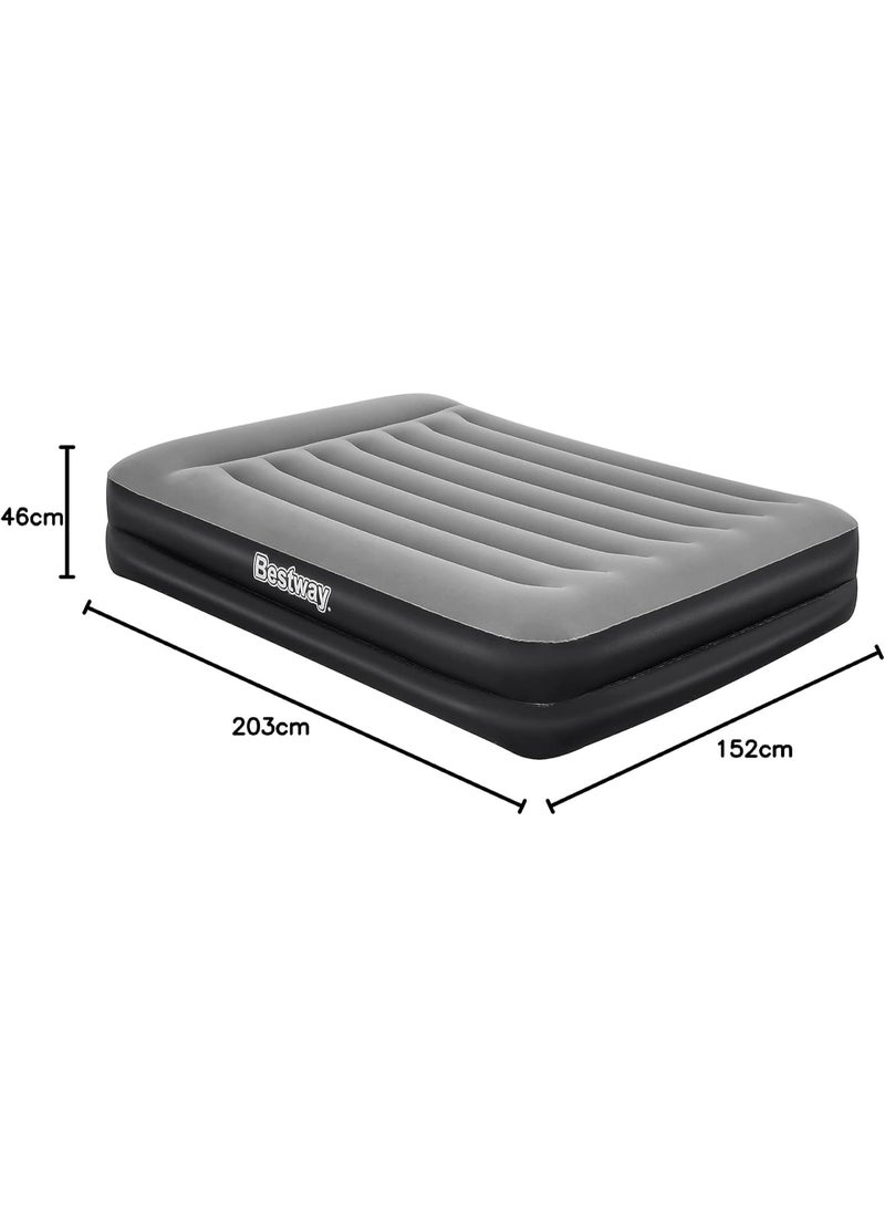 Bestway 67403 Queen Inflatable Air Mattress, Portable Air Bed for Indoor & Outdoor Camping, Black, Queen Size - Image 1