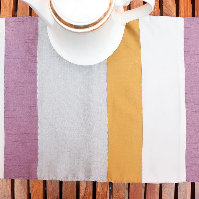 Zeba World Patchwork Multicolored 6 Seater Table Runner Cloth , Table Runner for Living Room, Dining Table Runner - (Size : 12" X 84" ; 30 Cms X 213 Cms) - Image 2