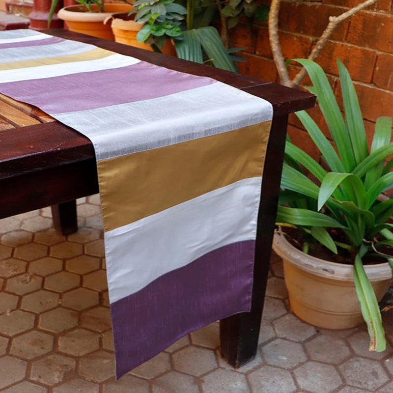 Zeba World Patchwork Multicolored 6 Seater Table Runner Cloth , Table Runner for Living Room, Dining Table Runner - (Size : 12" X 84" ; 30 Cms X 213 Cms) - Image 1