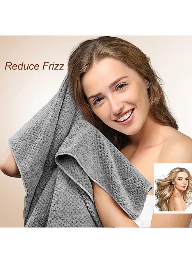 Generic 2Pcs Microfiber Hair Towel Wrap, Super Absorption Microfiber Quick-Dry Hair Towel, Super Soft Hair Drying Towel, Fast Drying Hair Turbans for Wet Hair, Long, Thick, Curly Hair, Anti Frizz Hair Towel  - Image 5