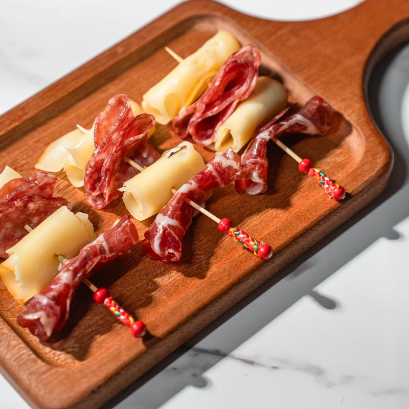 PuTwo Cocktail Picks Handmade Toothpicks 4.7â€ 100ct Red Beads with Rope - Image 5