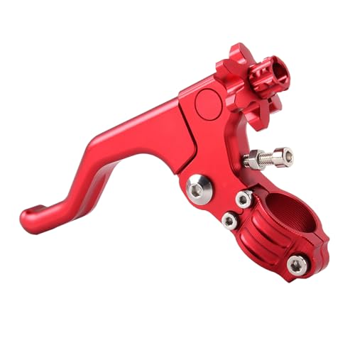 JXPANG CNC Short Stunt Clutch Lever 22mm 78 Handlebar Universal Stunt Clutch Lever Motorcycle Dirt Bike for for CFR250R CFR450R CFR450X CFR250X XR250 Red - Image 1
