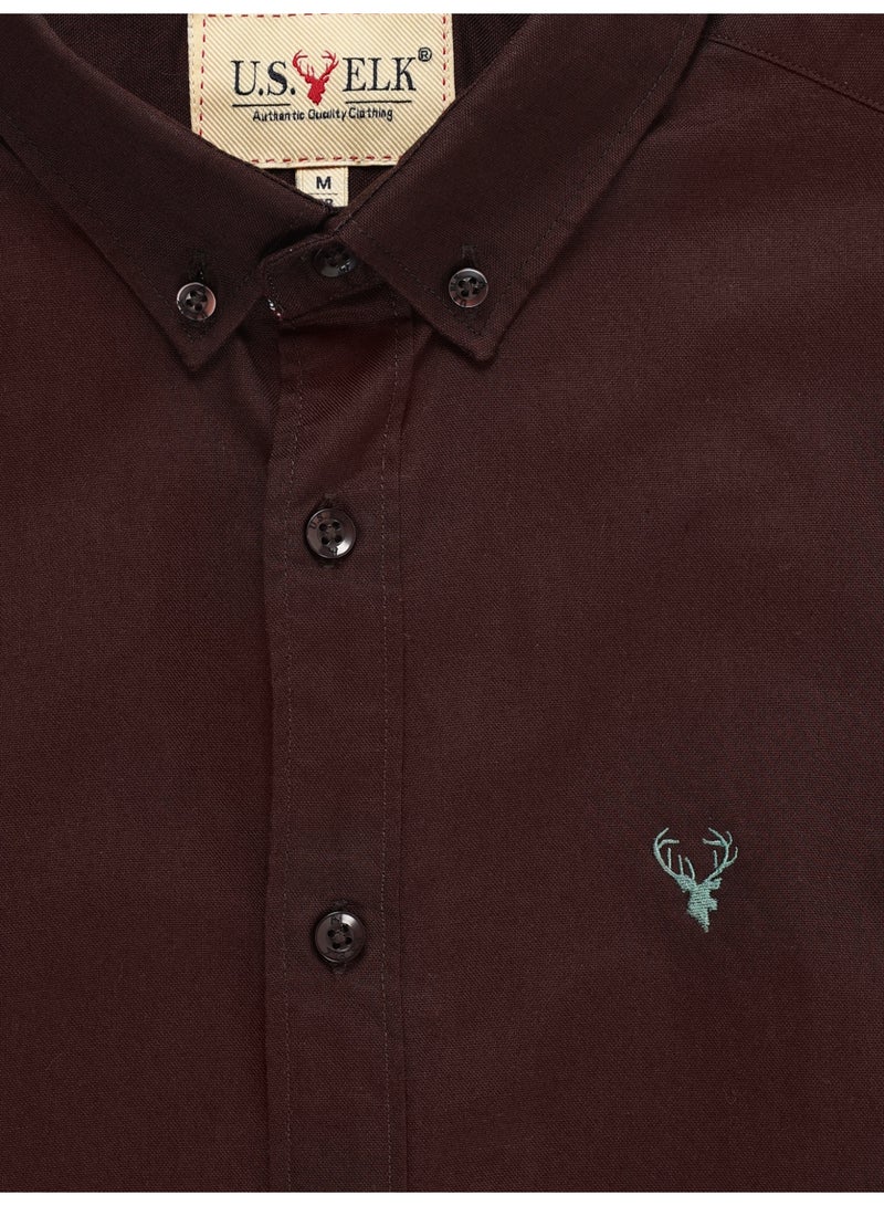 U.S. ELK Men's Button Down Slim Fit, Casual Style semi Shirt Dressing | Long Sleeve | Smart Fit Cuff - Image 3