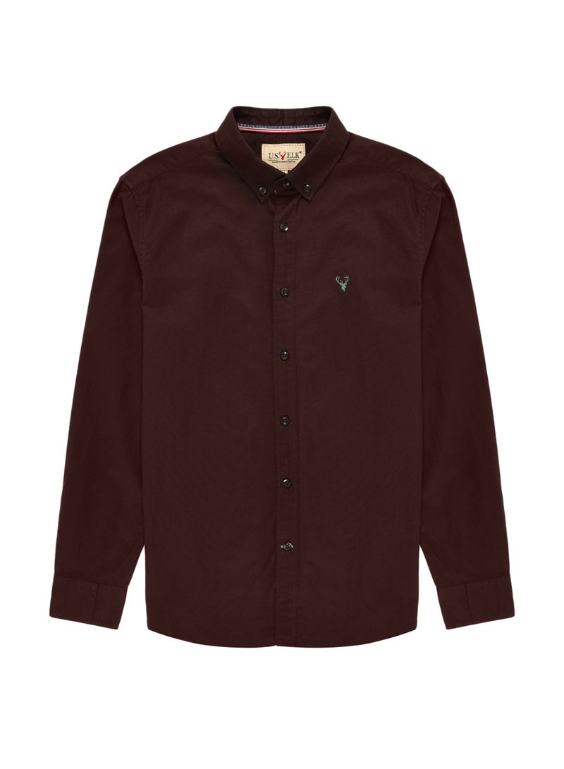 U.S. ELK Men's Button Down Slim Fit, Casual Style semi Shirt Dressing | Long Sleeve | Smart Fit Cuff - Image 1