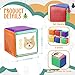 Yilloog 8 Pcs 315 Inch DIY Education Playing Game Dice Pocket Cubes for Teaching Large Clear Foam Dice for Kids Classroom Soft Cube 6 Sided Stacking Blocks for School Learning Multicolor - Image 3