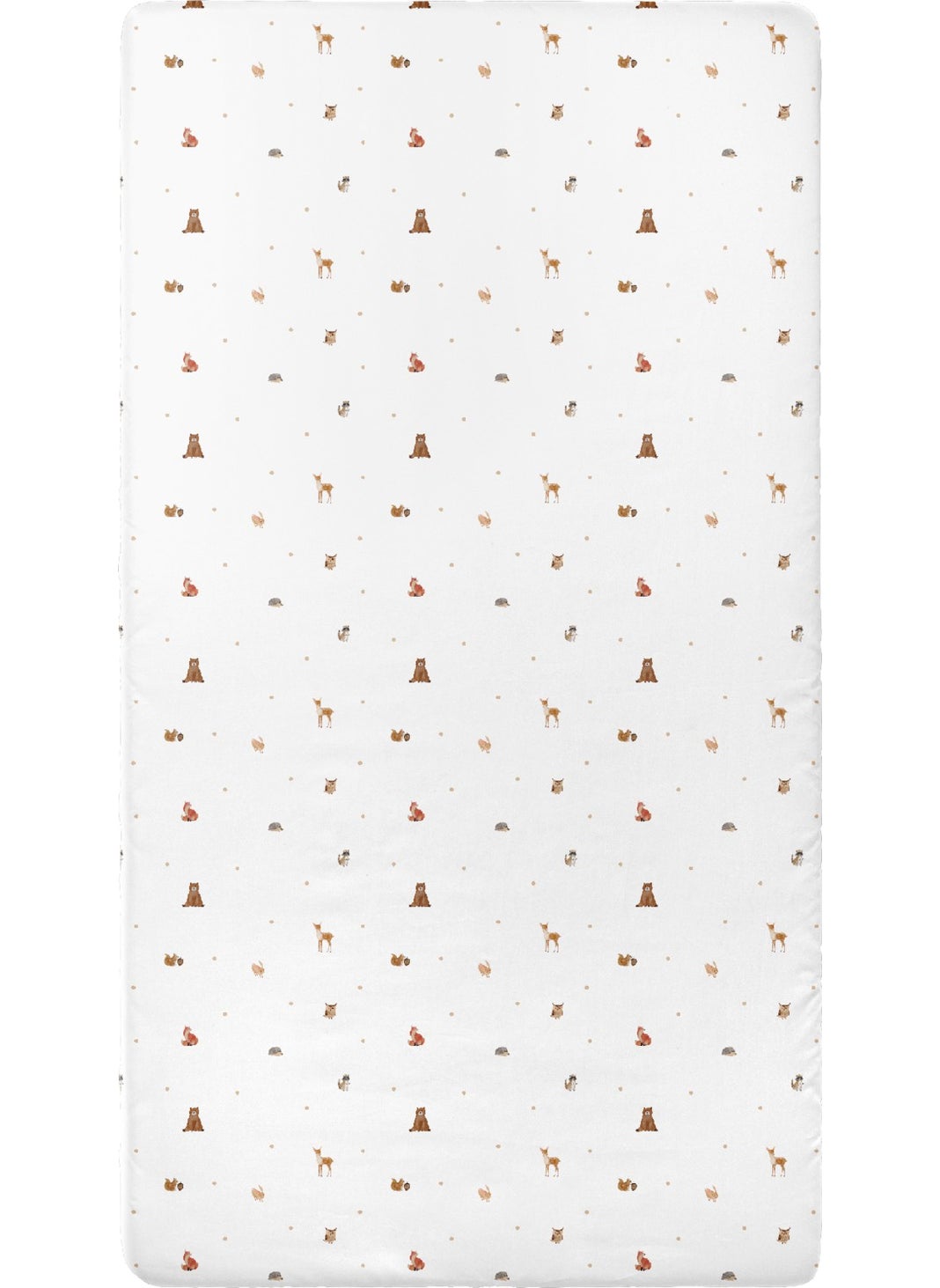 Casadora Baby Forest Amigos 100% Cotton Satin Fitted Sheet Set - 100X200 cm + 50X70 cm  - Image 3