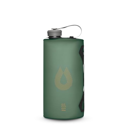 HydraPak Seeker Collapsible Camping Water Storage 2L BPA PVC Free Hydration Reservoir Bag Leak Proof Sage Green - Image 1