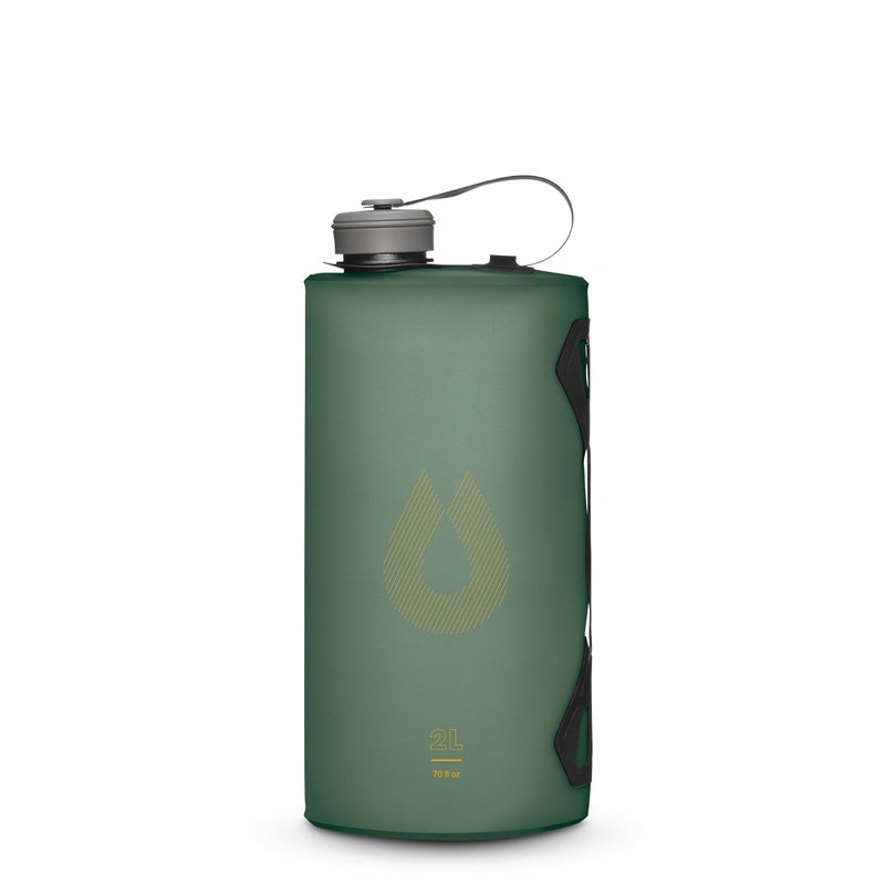 HydraPak Seeker Collapsible Camping Water Storage 2L BPA PVC Free Hydration Reservoir Bag Leak Proof Sage Green - Image 2