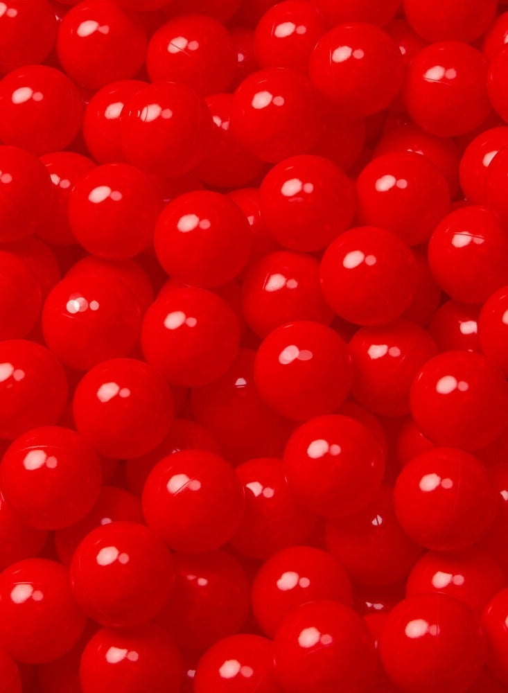 100 قطعة كرات المحيط الأحمر الزاهية ذات الحواف الناعمة وتصميم خالي من الجراثيم مجموعة كرات حمام زاهية - Image 1