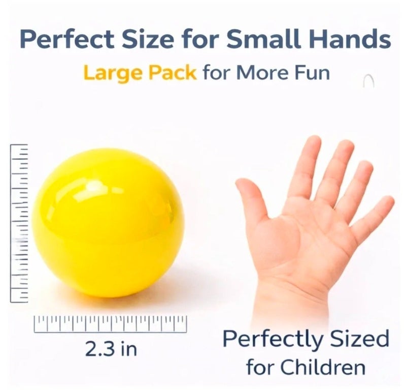 SKY-TOUCH 100-PieceVibrant Red Ocean Fun Balls Smooth Edges and Germ-Free Design Vibrant Colors Pool Ball Set - Image 4
