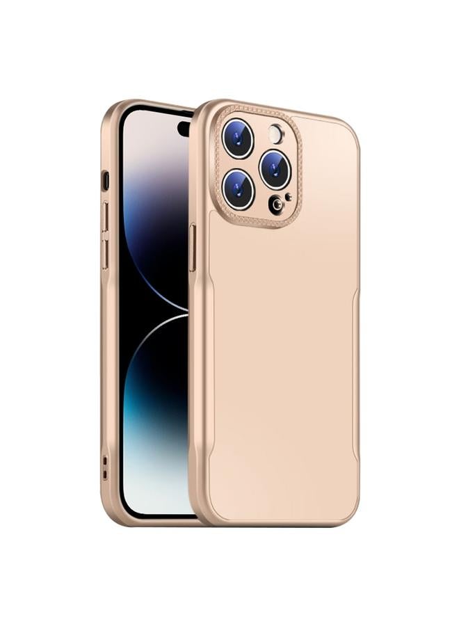 زبون جراب هاتف Blade Slim AG غير لامع مقاوم للصدمات لهاتف iPhone 14 Pro Max (ذهبي صحراوي)