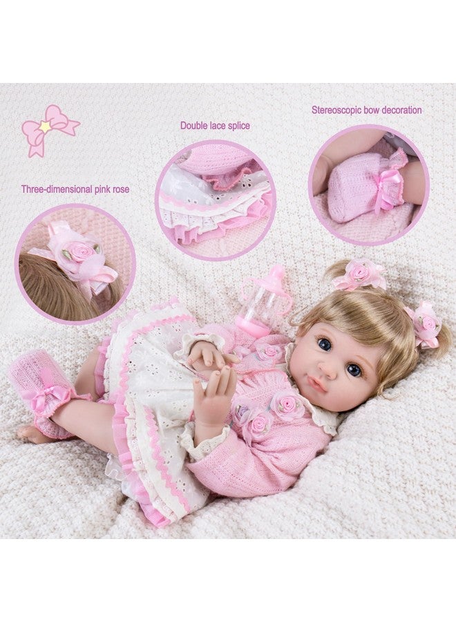 Aori Lifelike Baby Dolls Real Life Baby Dolls 22 Inch Realistic Girl Todder Dolls with Bunny Toy Doll Set for Girls Age 3+ - Image 4