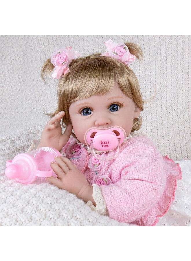 Aori Lifelike Baby Dolls Real Life Baby Dolls 22 Inch Realistic Girl Todder Dolls with Bunny Toy Doll Set for Girls Age 3+ - Image 5
