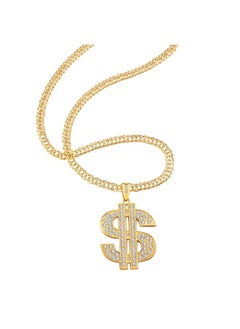 Tatuo 6 Pieces Gold Plated Chain Dollar Necklace For Men With Dollar Sign Pendant Necklace, Hip Hop Dollar Necklace (6 Pieces)  - Image 3