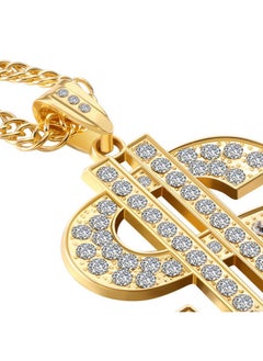 Tatuo 6 Pieces Gold Plated Chain Dollar Necklace For Men With Dollar Sign Pendant Necklace, Hip Hop Dollar Necklace (6 Pieces)  - Image 4