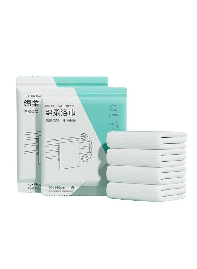 JOEBO Pack Disposable Bath Towels Body Towel, 140x70 cm Individually Wrapped Shower Bath Extra Thicker and Larger Towels for Hiking, Camping, Backpack, Cycling Bicycle Road Trip - Image 1